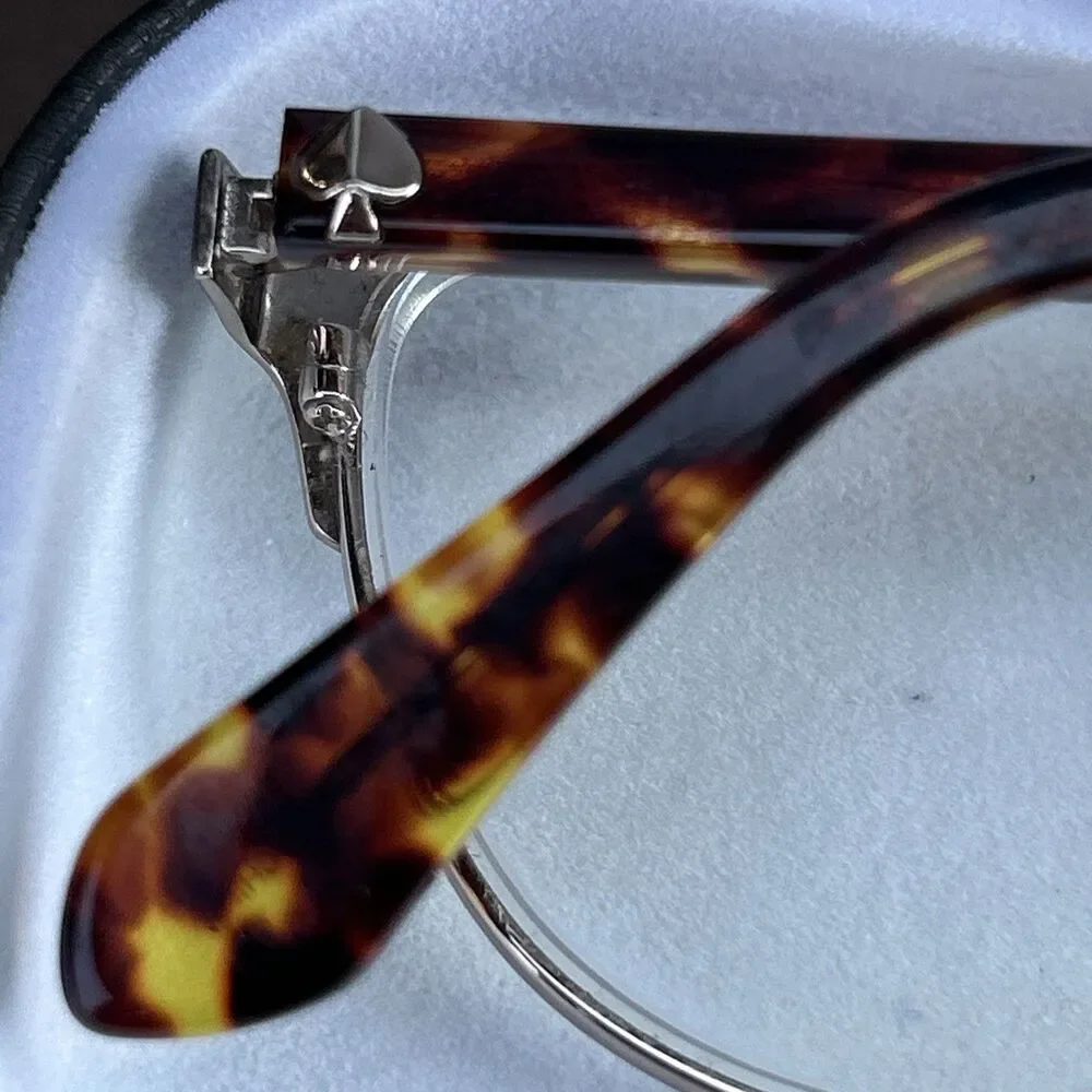 Kate Spade Women's Eyeglasses Havana Plum Metal Cat Eye Frame HADLEE 086 140